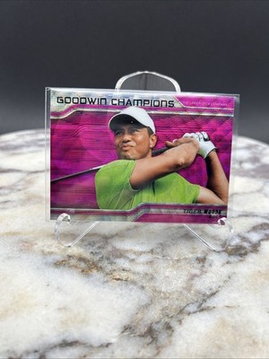 2023 Upper Deck Goodwin Champions Tiger Woods Pink Wave Refactor P52