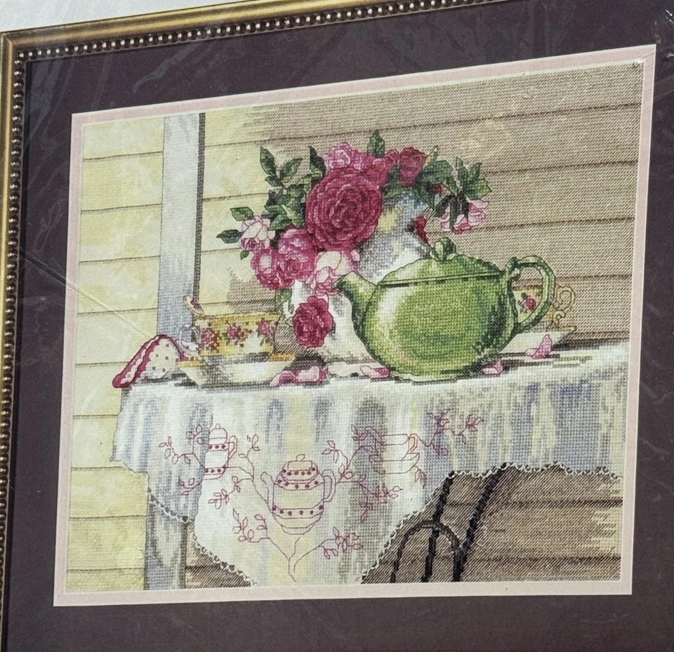 Bucilla Counted Cross Stitch Kit Cottage Tea Sandy Clough Collection #43743 - Image 2 of 4