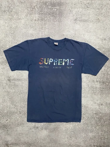 T shirt bleu homme Supreme taille XL