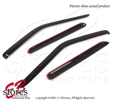 Black Tinted Out-Channel Visor Deflector 4pcs For 1996-2004 Nissan Pathfinder