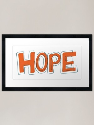 hope word , Hope Guiding Light j-ho gerahmtes Wandbild Poster Leinwanddruck Bild
