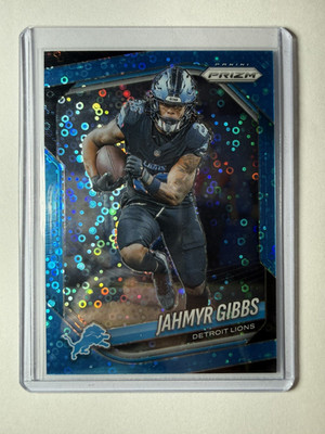 2025 Panini Prizm - Jahmyr Gibbs #74 No Huddle Blue Prizm 50/125