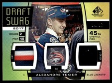2019-20 SP Game Used Draft Swag Triple Relic Alexandre Texier 14/17 #DS-AT