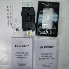 ELEGRP GFCI 15 Amp Self-Test Tamper & Weather Resistant Electrical Outlet 20 Pck