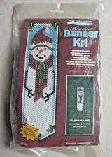 THE BEADERY FROSTY SNOWMAN BEADED BANNER KIT  NEW