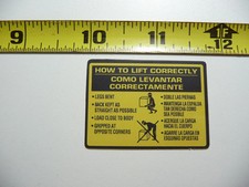 HOW TO LIFT CORRECTLY NOTICE SMALL STICKER DECAL LITTLE MINI SIGN FUNNY