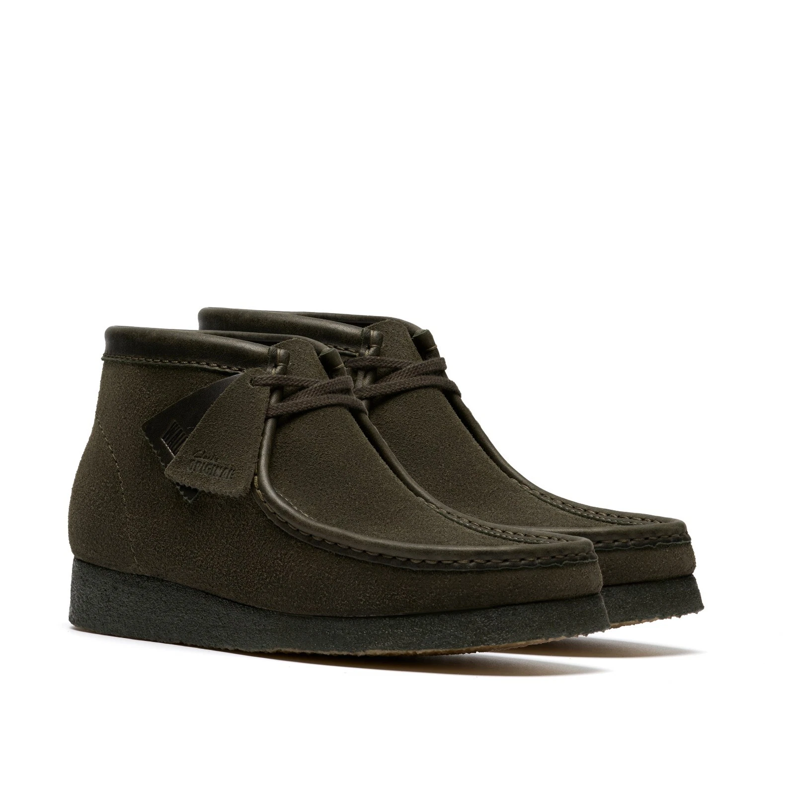 NEW Men Clarks of England Wallabee Original Loden Green Suede Lace up shoes