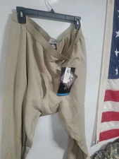 X Large Regular Cold Level 2 Cold Weather Bottoms Grid Waffle Fleece pants 