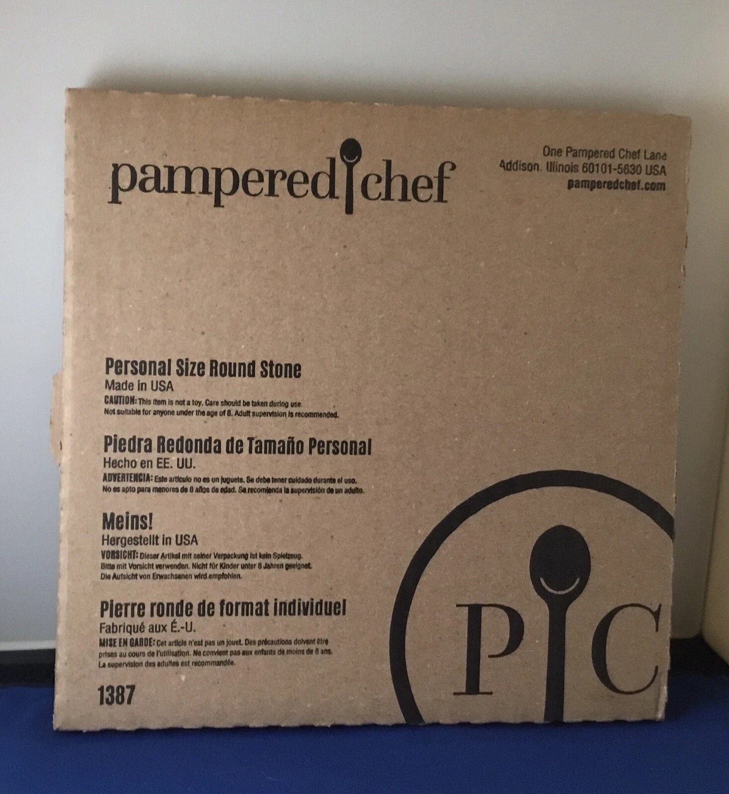 Pampered Chef Personal Size Round Stone #1387 – 8 1/2” Mini Pizza Stoneware -NEW