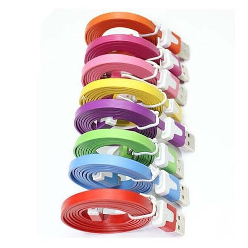 Flat Noodle Charging & Data Sync Cable for iPhone 5 6S Plus iPad Air iPod - SR1 - 第 2/10 張圖片