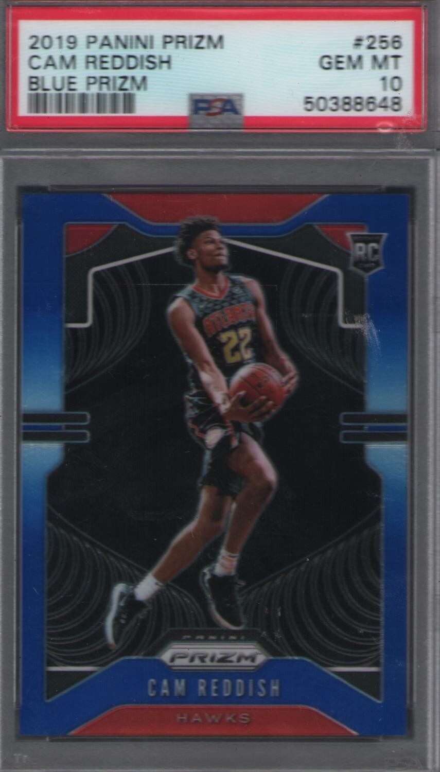 2019-20 Panini Prizm Rookie Blue Prizm #256 Cam Reddish RC/199 PSA 10