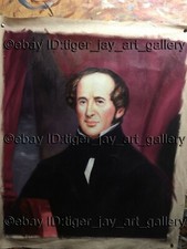 Cornelius Vanderbilt Business Magnate The Commodore Railroads Handcraft Painting