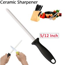 12" Ceramic Sharpening Rod Stick Sharpener with ABS Handle For Blade Edge Knife
