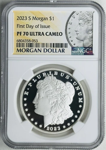2023-S Proof Morgan Silver Dollar Coin NGC PF70 UC First Day Of Issue