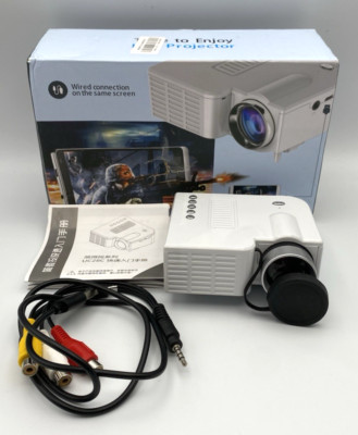 Time To Enjoy White Mini LED Projector Model UC28C New Open Box