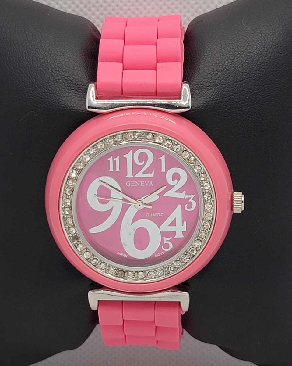 Geneva Womens Hot Pink Gold Tone Boyfriend Watch DO NOT BUY Geneva Women main image 2