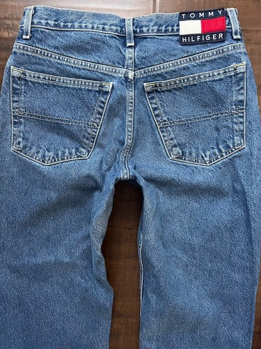 TOMMY HILFIGER Jeans VINTAGE Y2K Ankle Relaxed Tapered High Waisted sz 7 / 28
