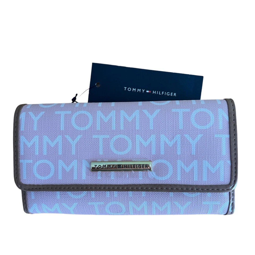 Tommy Hilfiger Pink Monogram Jacquard Checkbook Wallet, NWT