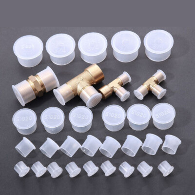 Clear End Cap Plastic Thread Protective Cover Caps With Flange for Pipe Fitting