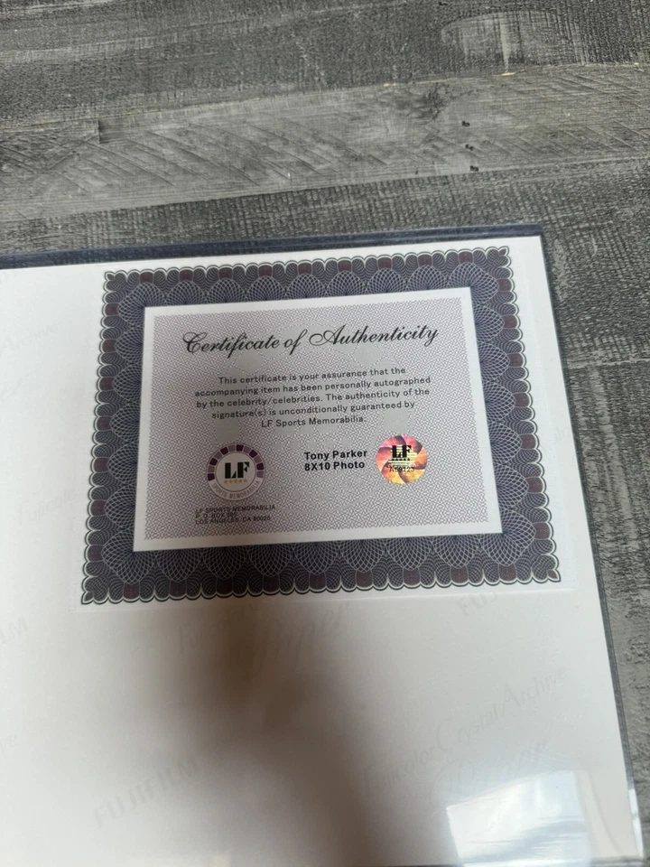 Фотография Тони Паркера — НБА с автографом оригинальная 8x10 с двойным сертификатом подлинности San antonio Spurs - Изображение 2 из 3