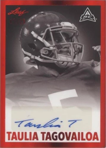 2021 Leaf Memories Taulia Tagovailoa #BW-TT1