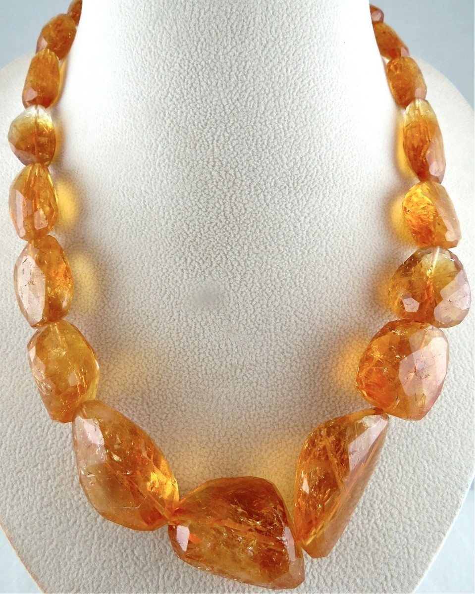 Certified Natural Citrine 815 Ct Faceted Sterling Silver Fashion