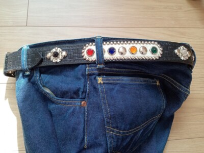 1950s Vintage Bruce Springsteen Design Carving Studded Belt 1950s Vintage Bruce Springsteen Design Carving Studded Belt