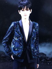 Chanel 11A VINTAGE BLACK TEAL SEQUIN JACKET GRIPOIX JEWELED BUTTONS FR44-42 $12K