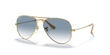 Ray-Ban Aviator Gold/Light Blue Gradient 62 mm Sunglasses RB3025 001/3F 62-14
