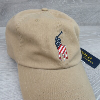 Polo Ralph Lauren Khaki Tan Embroidered USA Pony Baseball  display picture 2