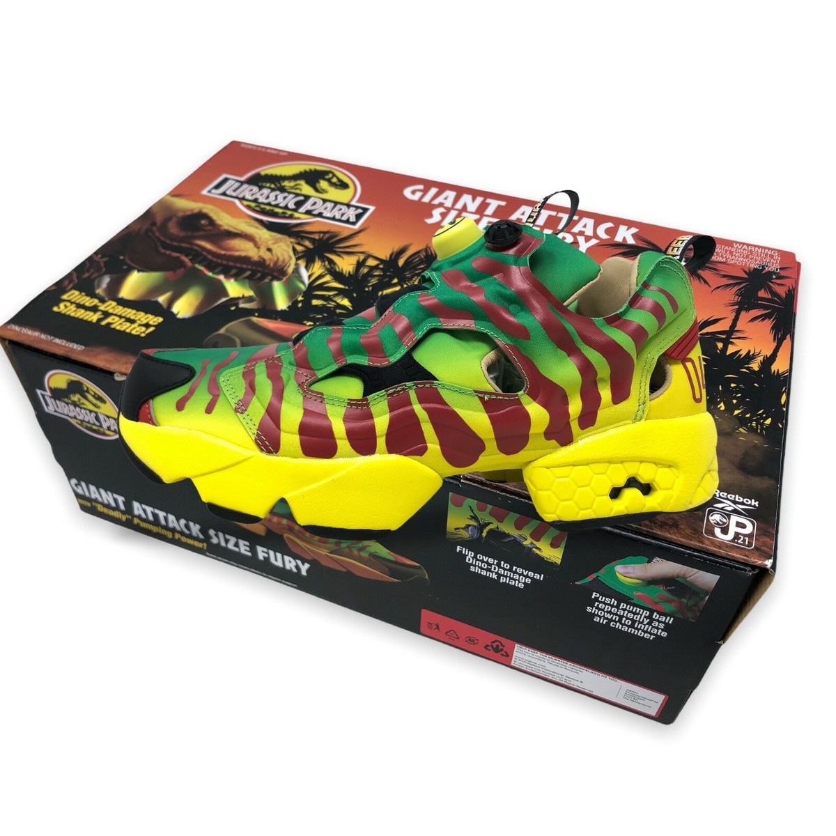 Reebok Instapump Fury 'Jurassic Park' Mens Lifestyle Shoes Green