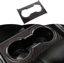 Carbon Fiber Gear Front Cup Holder Trim Cover For Chevy Suburban 2020+/Tahoe 21+