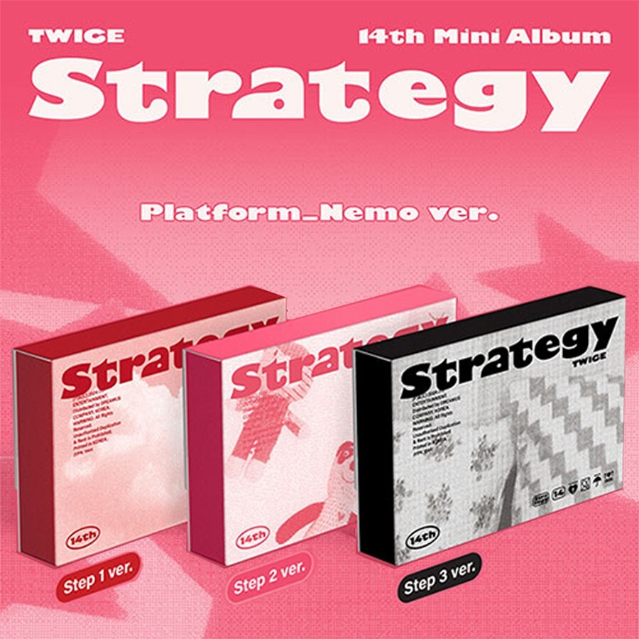 TWICE [STRATEGY] 14th Mini Album PLATFORM NEMO 3 Ver SET/3 QR+30