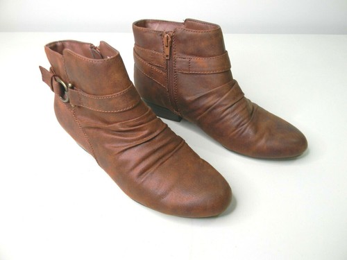 Stivaletti Kim Rogers donna taglia 6M marrone teree zip - Foto 1 di 5