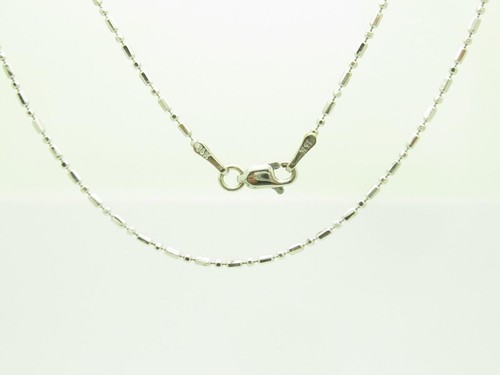 14k White Gold Popcorn Link Design 18 
