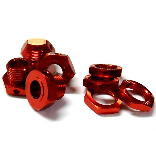 1/8 Scale RC Nitro Buggy 17mm Alloy Wheel Drive Hub Hex Adaptor Pin Nuts x4 - Picture 4 of 11