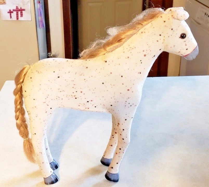 MI VIDA 2015 CABALLO CUBIERTO DE TELA MOTEADA BEIGE ARTICULADO 11 1/2"" DE ALTO Foto 4 de 4