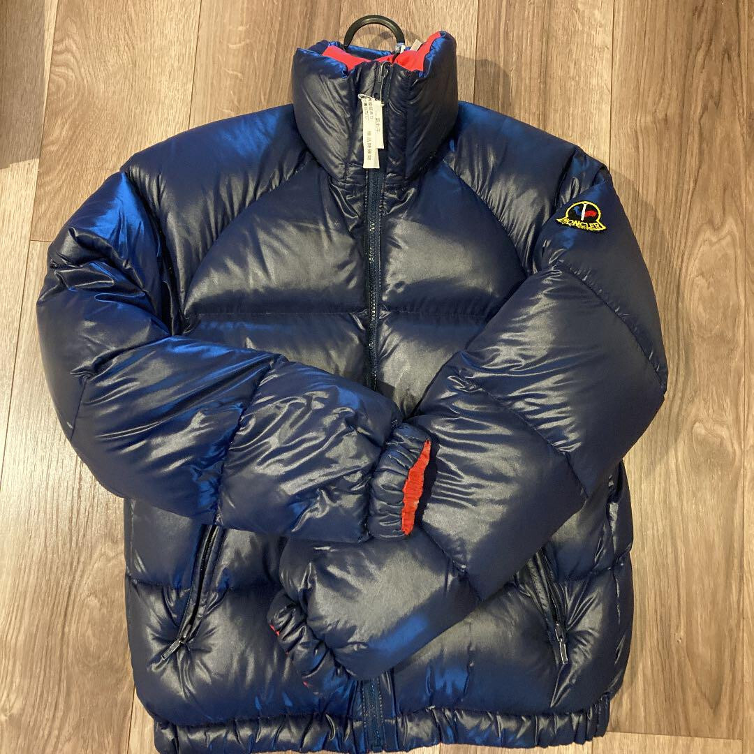Moncler ASICS Men's Ski Down Jacket SMQ Series Navy/Red 80s Moncler ASICS Men's Ski Down Jacket SMQ Series Navy/Red 80s