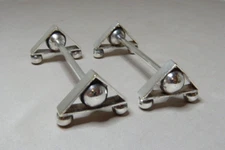 ANTIQUE ARTS AND CRAFTS SILVERPLATED KNIFE RESTS