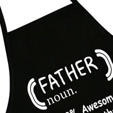 Daddy Husband Mens Name Noun Father's Day Gift Funny BBQ Adult Apron w/ Pocket