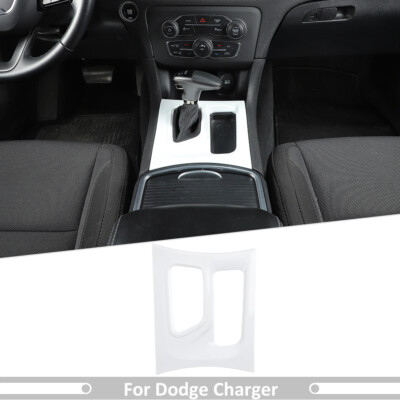 White Center Gear shifter Speed selector Frame Trim Cover For Dodge Charger 15+