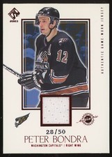 Peter Bondra GU Patch /50 #148 2002-03 Pacific Private Stock Reserve Relic Red