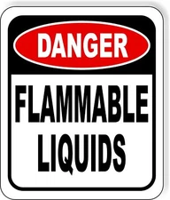 Danger flammable liquids Aluminum composite outdoor sign long-lasting