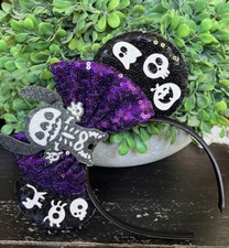 Disney Inspired Ear headband Disneyland Stitch Skeleton Halloween