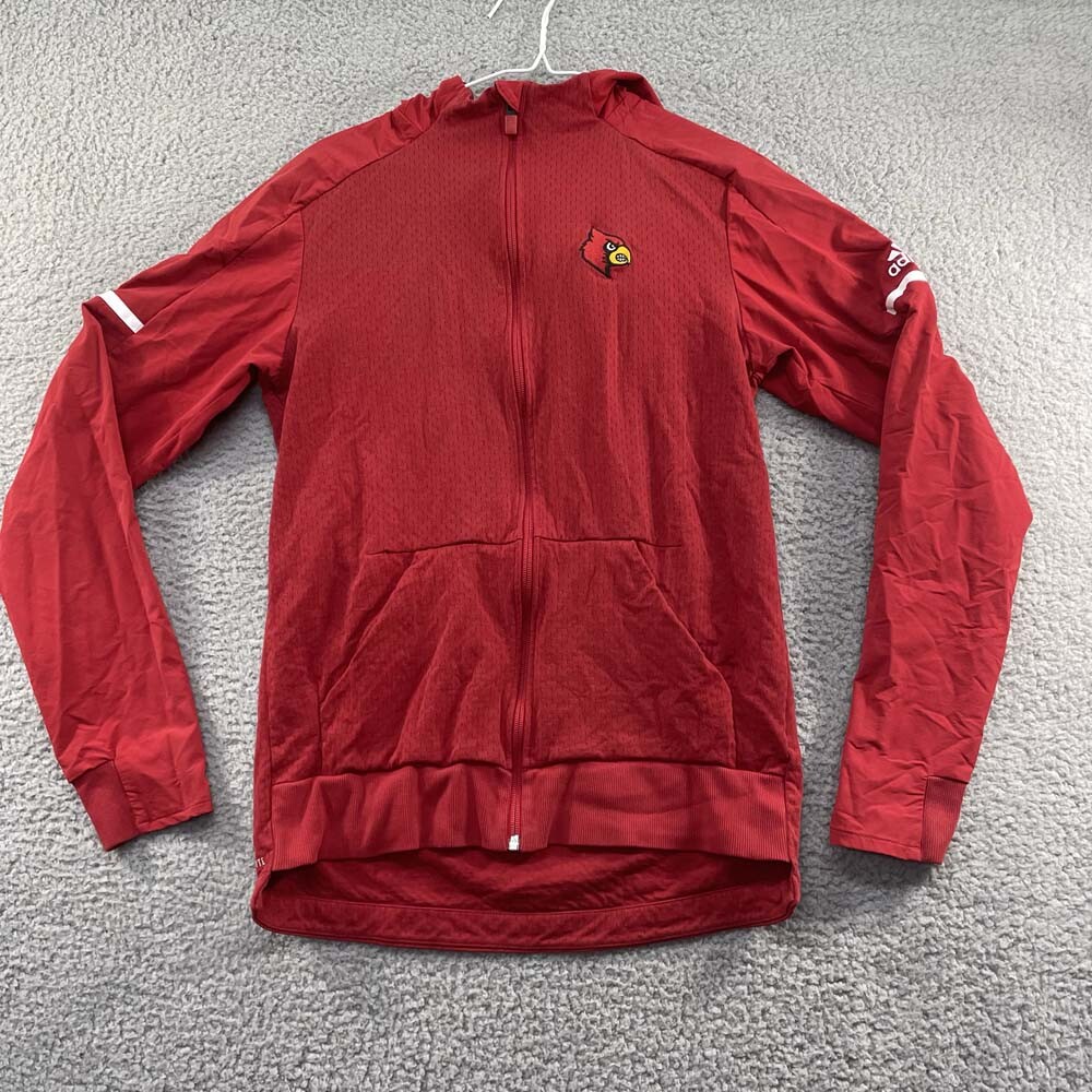 Louisville Cardinals Adidas Hoodie with Logo Bird in Size S for Men