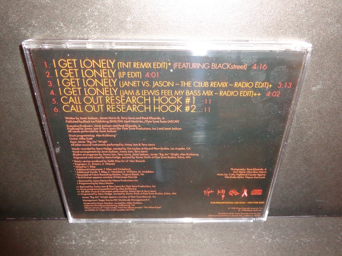 I GET LONELY by JANET JACKSON-Rare Collectible PROMOTIONAL CD with