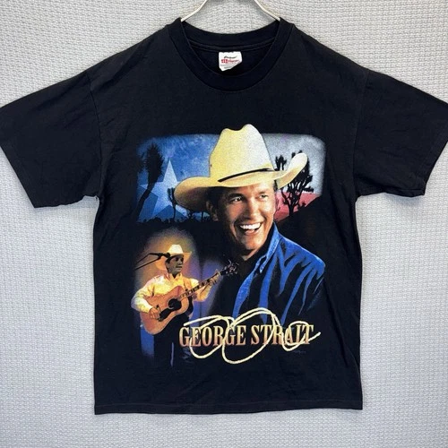 George Strait Double Sided Tour Concert T Shirt Med 1990s vintage concert t-shirt, vintage, single stitch, B+ condition