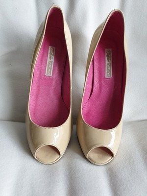 Original Buffalo Lackleder High Heel Peeptoe  Gr.37  Nude