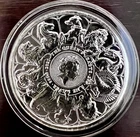2021 Great Britain Queen’s Beasts Completer 2 oz Silver .999 Coin BU, in Capsule