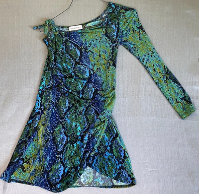 #ad #ad Womans Medium Turquoise Ombre One Shoulder Side Slit Cocktail Dress by Veronicam $9.66